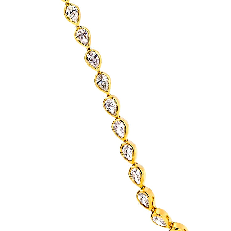 Gold Vermeil Pear Tennis Bracelet