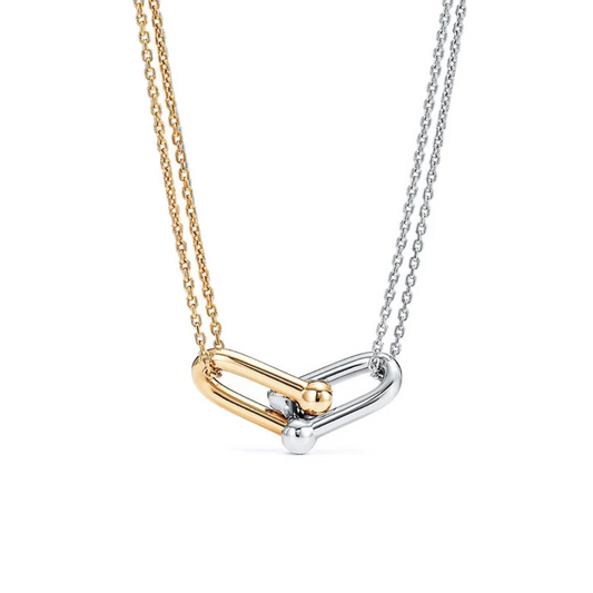 Gold Vermeil Double U Link Necklace