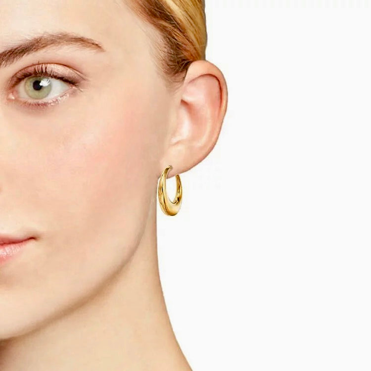 Smooth Gold Vermeil Hoop Earrings