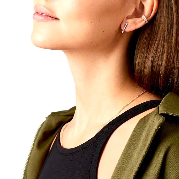 Gold Vermeil Double CZ Ear Cuff