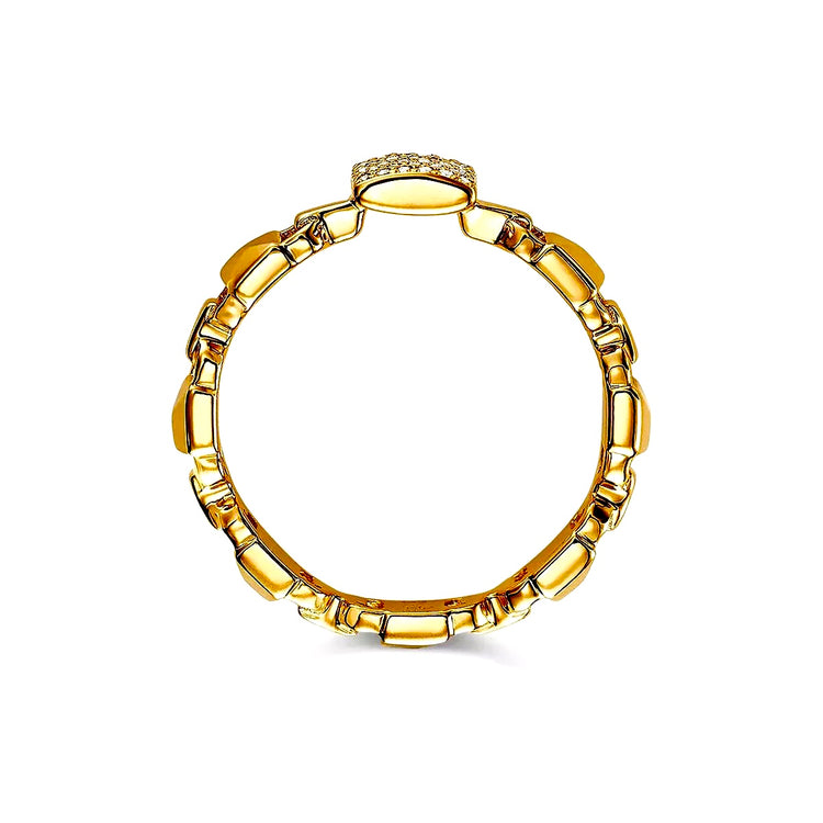 Gold Vermeil Square Link Ring